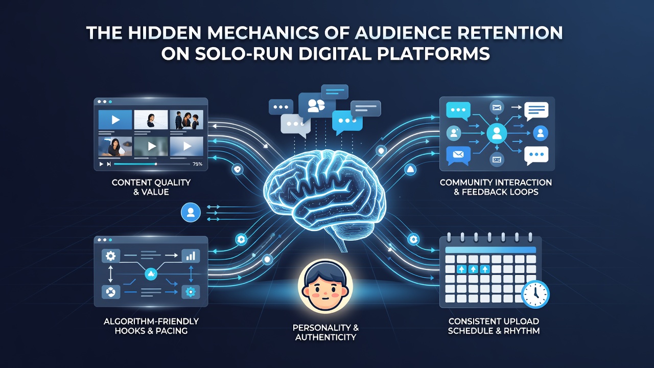 Detailed view of user retention pathways on solo digital platforms including content mapping and feedback collection points